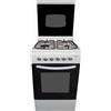 LAR.EL LAREL L5001B CUCINA 50X50 4 FUOCHI E FORNO A GAS COLORE BIANCA