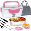 Poligono Scaldavivande Elettrico Portatile con Borsa Termica, Lunch Box