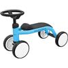 Hudora Bicicletta senza pedali Up 6 Cyan - Bici pedagogica per bambini dai 12 mesi - Geometria antiribaltamento - Primi passi cavalcabile per bambini di 73-80 cm -Quadriciclo giocattolo con 4 ruote
