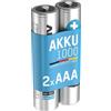 Ansmann 1X2 ANSMANN NIMH RECARGABLE BATTERY 1000 MICRO AAA 950 MAH 0jhv