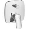 hansgrohe Logis - Rubinetto per vasca da bagno incasso per 2 utenze, Miscelatore monocomando per vasca per iBox universal, cromo, 71405000
