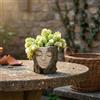 Vaso Volto in Resina Decorazione Rustica Vaso Volto Donna per Esterno, Terrazzo