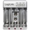 LogiLink PA0168 - Caricatore per batterie AA AAA 9V Ni-MH Ni-Cd, col DI2j