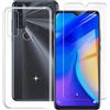 COVER TRASPARENTE + PELLICOLA VETRO TEMPERATO PER CUSTODIA TPU Per TCL 20 SE LCD