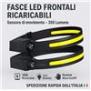 2 PEZZI TORCIA FASCIA LACCIO TESTA ESCURSIONE LAVORO CON LED RICARICABILE USB