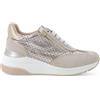 Melluso Scarpa Donna Sneaker Beige Traforata con Zip