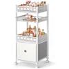 SOLIMINTR Organizer per trucchi, grandi organizer per la cura della pelle, organizer per trucchi per cosmetici, con cassetto, organizer per cosmetici da bagno, carrello per trucco per la cura della pelle e per