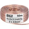 DCSk BLca - 2 x 2.5 mm² - 50m -Cavo per altoparlanti - HiFi Cavo per Altoparlant
