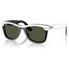 Ray-Ban Ray Ban 2240 Wayfarer - 50 144431 - Occhiali da Sole - Bianco su Nero/Verde