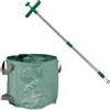 Relaxdays Estirpatore Erbacce Manuale e Sacco Raccogli Foglie da Giardino, Set G