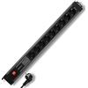 REV Supraguard - Ciabatta PC 9 prese, colore: Nero | Robusta ciabatta elettrica con interruttore