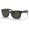 Ray-Ban Ray Ban 4105 Wayfarer Folding - 601S -Occhiali da Sole - Nero Opaco/Verde G-15