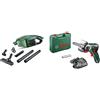 Bosch Home and Garden Bosch Easycut 12 Sega a Batteria, Batteria, Sistema da 12 Volt, Tecnologia Nanoblade, in Valigetta + 06033D0000 Aspiratore Portatile EasyVac 12 Corpo Macchina