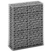 BAKAJI Rete Gabbione per Sassi in Acciaio Galvanizzato, Recinzione Orto da Giardino, Gabbioni Cestello Metallico Resistente alle Intemperie e Durevole, Muri di Sostegno Recinti (100 x 80 x 30 cm)