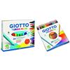 Giotto 455000 Pennarelli Turbo Maxi Punta Larga, 5 Mm, Conf. Da 24 Tonalita' Di Colori Stilnovo Pastelli Colorati In Astuccio 24 Colori