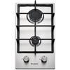 LAREL Piano cottura DOMINO LAREL 828X 2 fuochi gas GPL metano INOX GRIGLIE IN GHISA