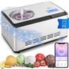 Klarstein Smart Gelatiera Professionale Autorefrigerante 180W - Macchina per Gel