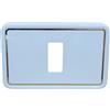 vimar spa Vimar 08635.I.12 Placca 1 Posto A Scatto Per Scatole Rettangolari Bianco Serie 8