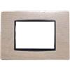 vimar spa Vimar 20653.32 Placca Classic 3 Moduli Rovere Bianco Cornice Interna Nera