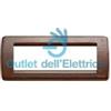 vimar spa Vimar Idea 16756.55 Placca Rondo' Metallo 6 Moduli Legno Noce