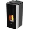 King Stufa a pellet KING 17DD IDRO bianca, Termostufa Ventilata 17KW-N, Rivestimento