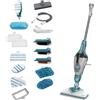 BLACK+DECKER Scopa a vapore multifunzione 2 in 1 con pulitore portatile guanto STEAMitt e 17