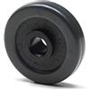 Foppapedretti 4 Ruote Gommate per Assai, ⌀ 4cm, Nero