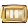 ELETTROCANALI Tondo Placca Magic Plast 2P Ravvicinati Oro Elettrocanali 10 Pezzi
