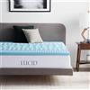 LUCID Topper Una Piazza e mezza | 5 Zone Ergonomiche | Coprimaterasso in Memory