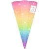 Ursus 992 00 02F - Coni per la scuola Rainbow, 5 pezzi, fustellati in cartone stampato a colori da 460 g/m², esagonali, altezza circa 68 cm, diametro circa 20 cm, per l'iscrizione a scuola