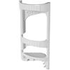 Avilia Scaffale ad Angolo per Bagno con 3 Mensole - Mensola da Doccia con 3 Ripiani, in Plastica, 28x17.5x45cm, Bianco