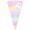 Ursus 996 00 04F - Coni scolastici Rainbow, 5 pezzi, fustellati in cartone stampato colorato da 460 g/m², esagonali, altezza circa 41 cm, diametro circa 15 cm, per l'iscrizione a scuola