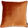 Paoletti Riva Paoletti Luxe Velluto Di Poliestere Cuscino Pieno - Rust Orange - Tatto Morbido Velluto Tessuto - Reversibile - Nascosto Zip Di Chiusura - Lavabile In Lavatrice - 100% Poliestere Caso - 55 X 55Cm