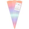 Ursus 996 00 05F - Coni per la scuola Rainbow, 5 pezzi, fustellati in cartone stampato a colori da 460 g/m², esagonali, altezza circa 41 cm, diametro circa 15 cm, per l'iscrizione a scuola