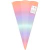 Ursus 992 00 05F - Coni scolastici Rainbow, 5 pezzi, fustellati in cartone stampato colorato da 460 g/m², esagonali, altezza circa 68 cm, diametro circa 20 cm, per l'iscrizione a scuola