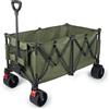 YEAUPE PRO Carrello pieghevole da 135-240 l, 120 kg, con freno di stazionamento, pieghevole a 4 vie,Coda aperta, altezza regolabile per campeggio, auto da spiaggia, giardino, shopping, Nero