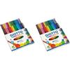 Giotto Turbo Color - Astuccio da 36 Pennarelli a Punta Fine, 2.8mm, Colori Intensi (Confezione da 2)