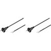 Goobay 58913 Cavo di Collegamento Universale per Aspirapolvere, Nero, 7.5m Lunghezza del Cavo (Confezione da 2)