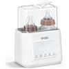 YFQIS Scaldabraccia per bambini, 10 in 1, scaldabagno per latte materno e alimenti per bambini, funzione di mantenimento del calore, sterilizzatore per bambini con spegnimento automatico, senza BPA