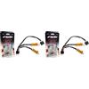 Simoni Racing 50W4 Resistenza Warning Canceller specifica per lampade a LED Attacco H4, 50W 6 Ohm con connettori (Confezione da 2)