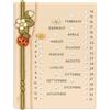 THUN Calendario da muro, Ceramica; tappini in silicone, gancio in plastica, nastro biadesivo, Collezione Country Bloom, 22 x 2,3 x 29 cm