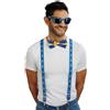 Chaks - Kit tifoso, bretelle, papillon e occhiali, set di costumi per outfit da tifoso in occasione di Mondiali, Europei o proiezioni pubbliche