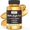 Nicpro colori acrilici oro per dipingere metallizzato, 250 ml colori acrilici pr