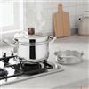 Cuociriso in Acciaio Inox con Cestello Resistente Alle Alte Temperature