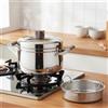 Cuociriso in Acciaio Inox con Cestello Resistente Alle Alte Temperature