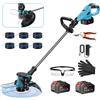 ponoseu Tagliabordi a Batteria 21V (2x 4.0Ah) Ø 30cm 2 in 1 (2,3kg) Adatto per Comuni