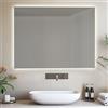 DIVINA HOME Specchio da Bagno retroilluminato Reversibile Aurora LED 70x90 Made