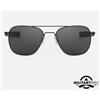 RANDOLPH OCCHIALE SOLE SUNGLASSES RANDOLPH AF322 55MM MATTE BLACK AMERICAN GRAY MILITAR