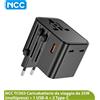 New Net Trasformatore da viaggio 25W per HP Chromebook x2 11 USB-A QC USB-C PD