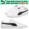 Puma Basket Classic 21 Puma White Puma Black 374923-02 taglia uomo